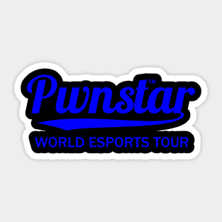 Pwnstar™ Blue World Esports Tour Baseball Swash 3 Sticker